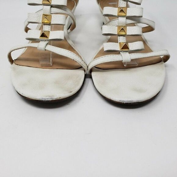 KATE SPADE  WHITE GOLD STRAPPY STUDDED SANDALS 9 M - Picture 3 of 10